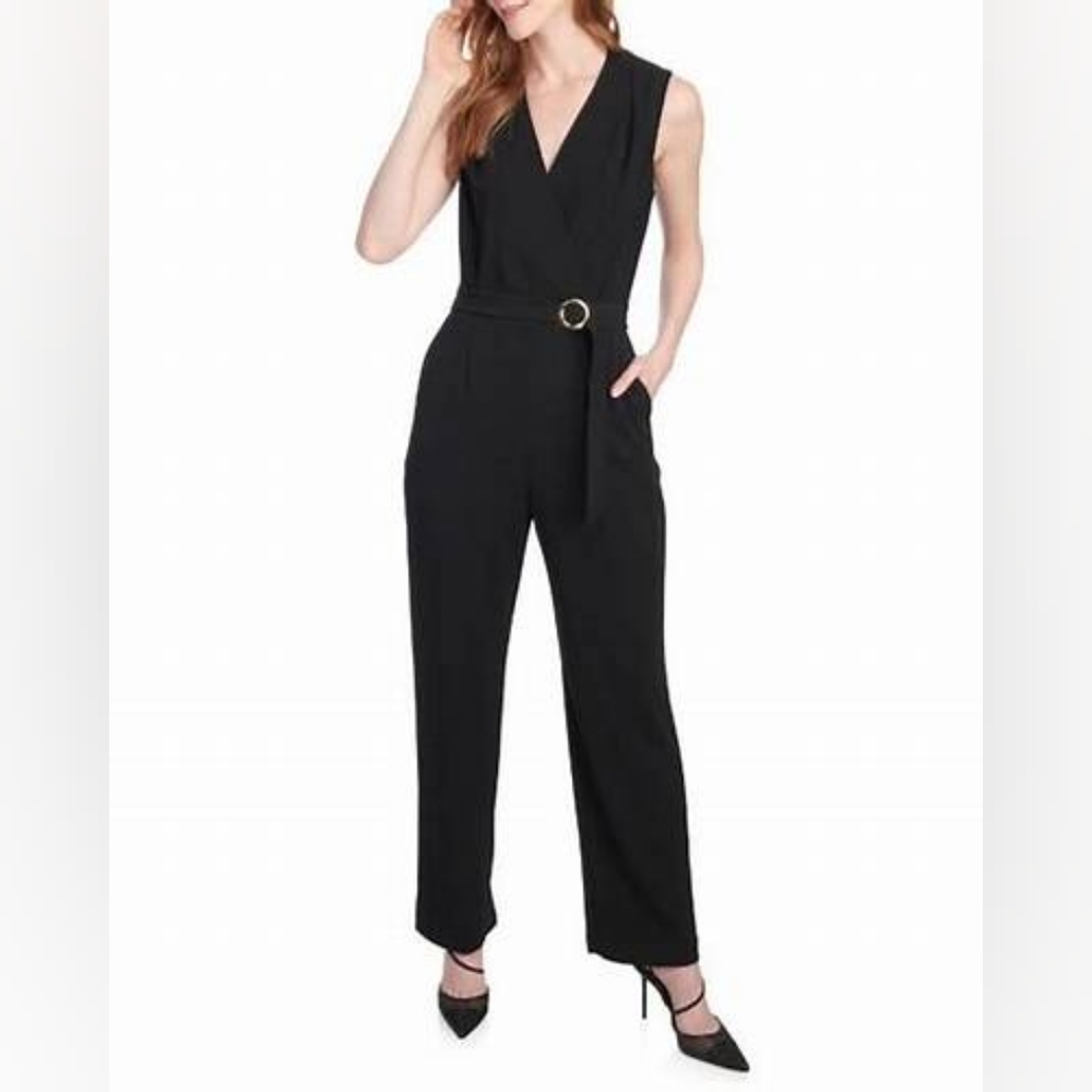 NWT, Tahari ASL Teal Belted Jumpsuit - Picture 14 of 14